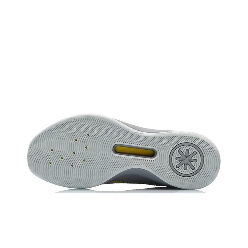 LiNing WAY OF WADE Phantom Cushioning Anti Slip And Wear Resistant Mid Top Basketball Shoes Unisex Gray Yellow-4