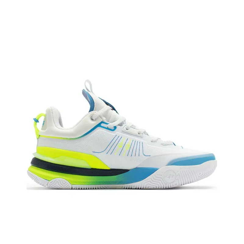 361° DVD1 Basketball Shoes Men Low Top White/Blue/Green-1