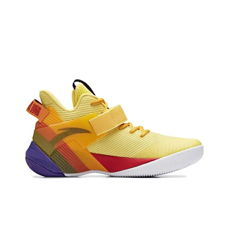 Anta Basketball Collection Low Top Basketball Shoes Men's Yellow Red Purple-1