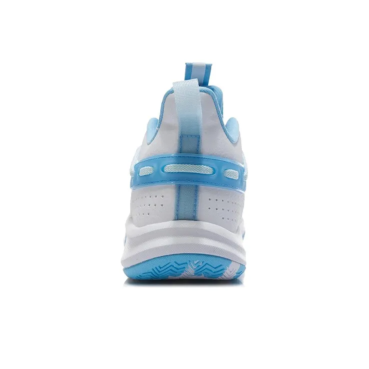 LiNing Speed Team Cushioning Anti-Slip And Wear-Resistant Rebound Low-Top Performance Basketball Shoes White Blue-4