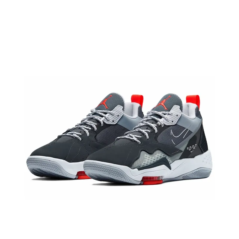 Jordan Zoom 92 Dark Smoke Grey Gym Red-2