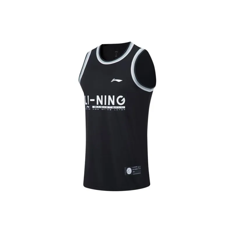 LiNing CBA Collection Professional Basketball Collection Basketball Suit Men's Black-2