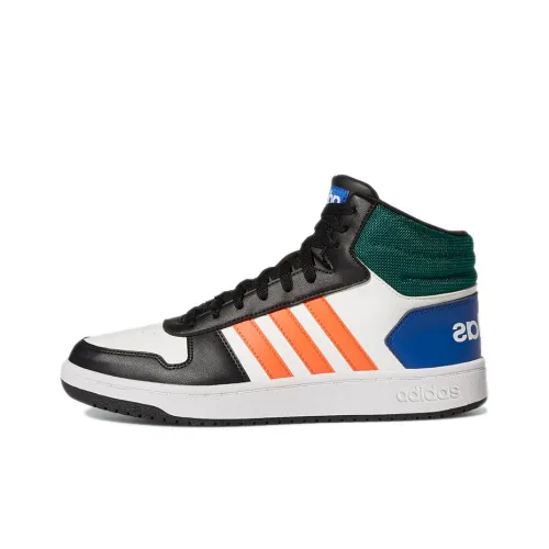 Adidas Neo Hoops 2.0 Basketball Shoes Men Mid-Top White/Black/Orange