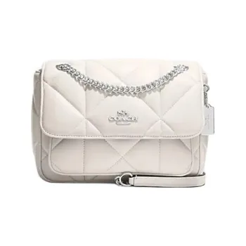 COACH Klare Sheepskin With Cow Leather Cloud Bag Shoulder Bag Crossbody Bag Medium Size Women's White