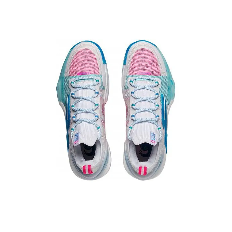 LiNing Speed 9 Ultra Low Cushioning Anti Slip And Wear Resistant Low Top Basketball Shoes Men's White Blue Pink-2