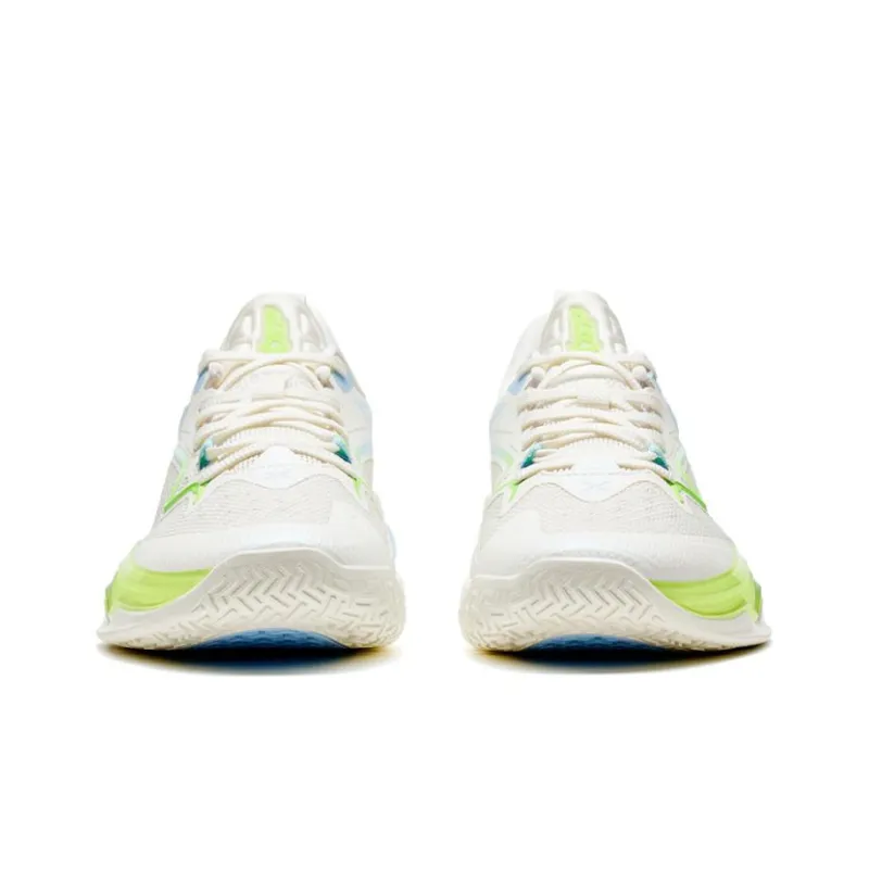 XTEP Light Attack 2 Generations Cushioning Anti Slip And Wear Resistant Low Top Basketball Shoes Men's White Blue Green-3
