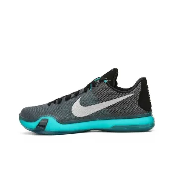 Nike Kobe 10 Liberty Kobe Non slip Lightweight Low Top Performance Basketball Shoes Men's Black Ice Green