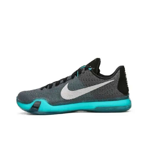 Nike Kobe 10 Basketball Shoes Men Low-Top Black/Ice Green