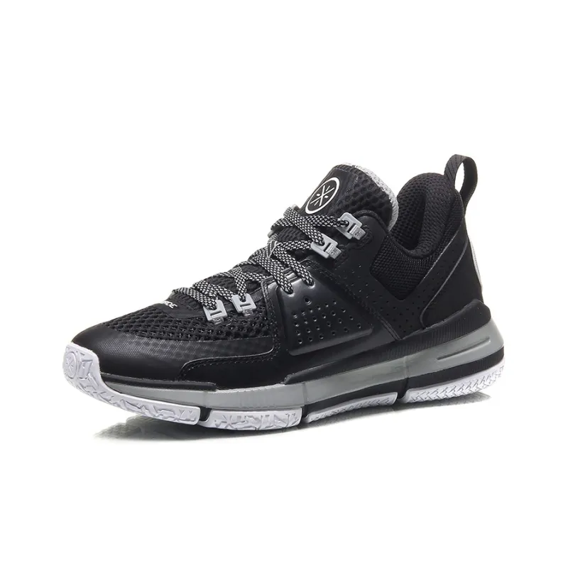 LiNing All City 6 Slip Resistant And Abrasion Resistant Support Low Top Basketball Shoes Men's Black Gray-1