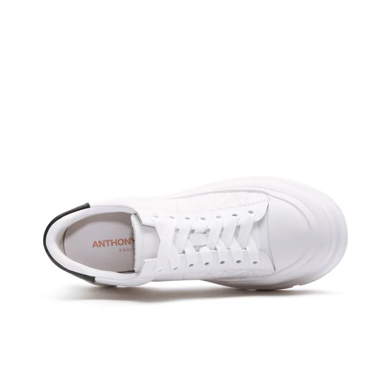 Anthony Miles Water Dye Stylish Skateboarding Shoes Women's White Black-2