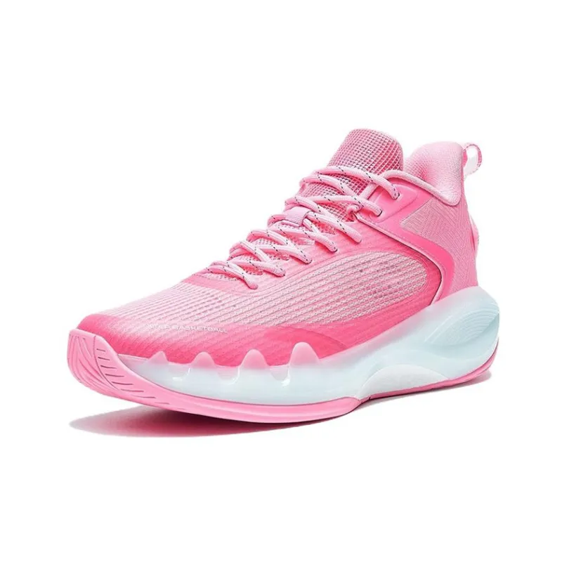 XTEP Light Attack Low Top Performance Basketball Shoes Men's Peach Pink-1