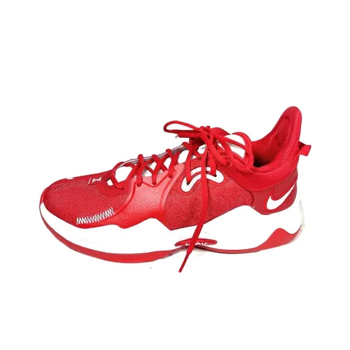 Nike PG 5 Basketball Shoes Men Low-Top Red