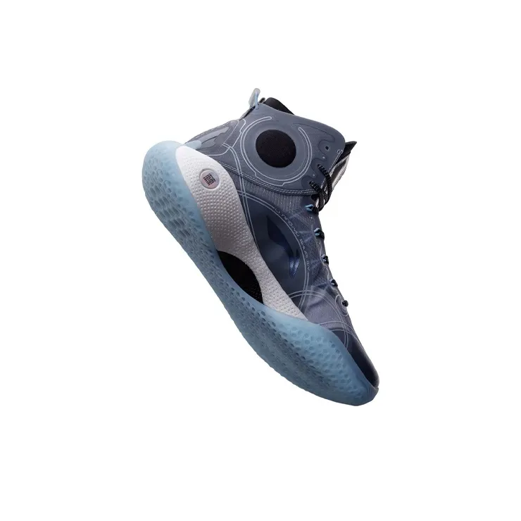 LINING YuShuai 14 Boom Basketball Shoes Men High Top Blue/Gray-3
