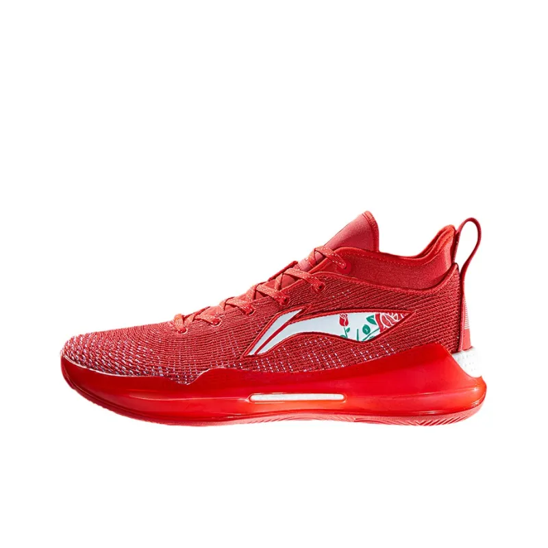 LINING YuShuai 13 Basketball Shoes Men Mid Top Flame Red-0