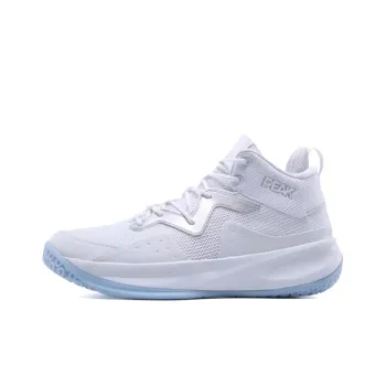 PEAK Basketball Shoes Men Mid Top Baymax/Silver