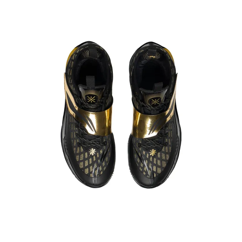 LiNing Wade 808 2 Cushioning Anti-Slip And Wear-Resistant Low-Top Basketball Shoes Black Gold-3