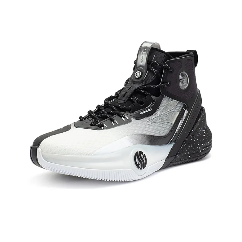 361° AG3 Pro Basketball Shoes Men High Top 361 Degrees White/Obsidian Black-1