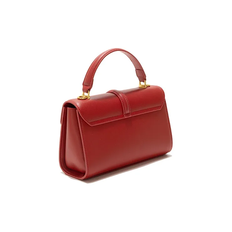 GXFMOD Cow Leather One Shoulder Handbags Medium Size Women's Red-3