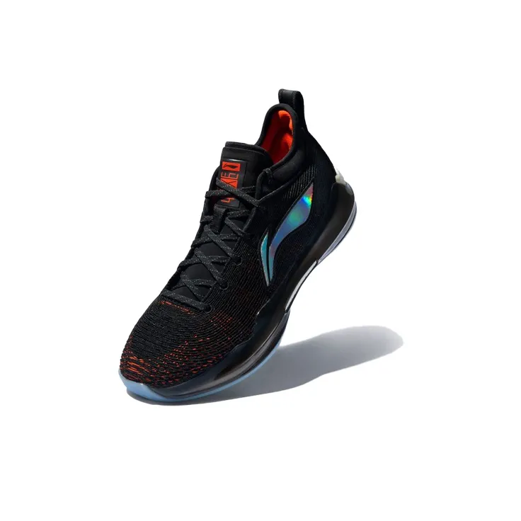LiNing YuShuai 13 䨻 Cushioning Wear Resistant Low Top Performance Basketball Shoes Men's Black Orange-3
