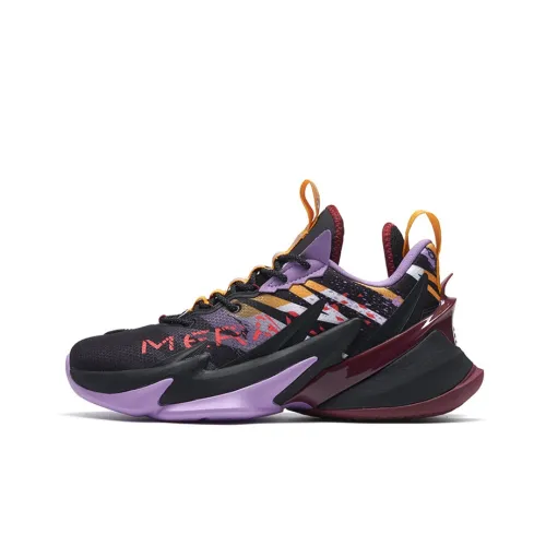 XTEP War Mastiff 2.0 Basketball Shoes Men Low-Top Black/Purple