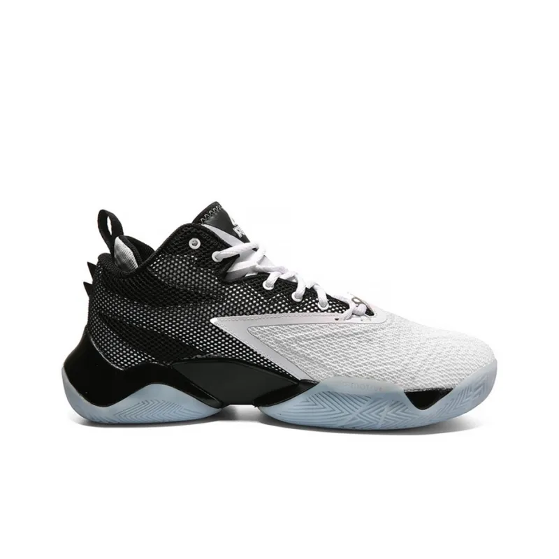 PEAK Taichi Lightning Anti Slip Wear Resistant Low Top Taichi Basketball Shoes Men's White Black-1