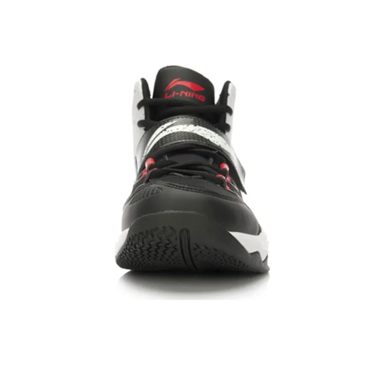 LiNing Harness Speed Anti-Slip And Wear-Resistant Support High-Top Basketball Shoes Unisex Black Red White-3