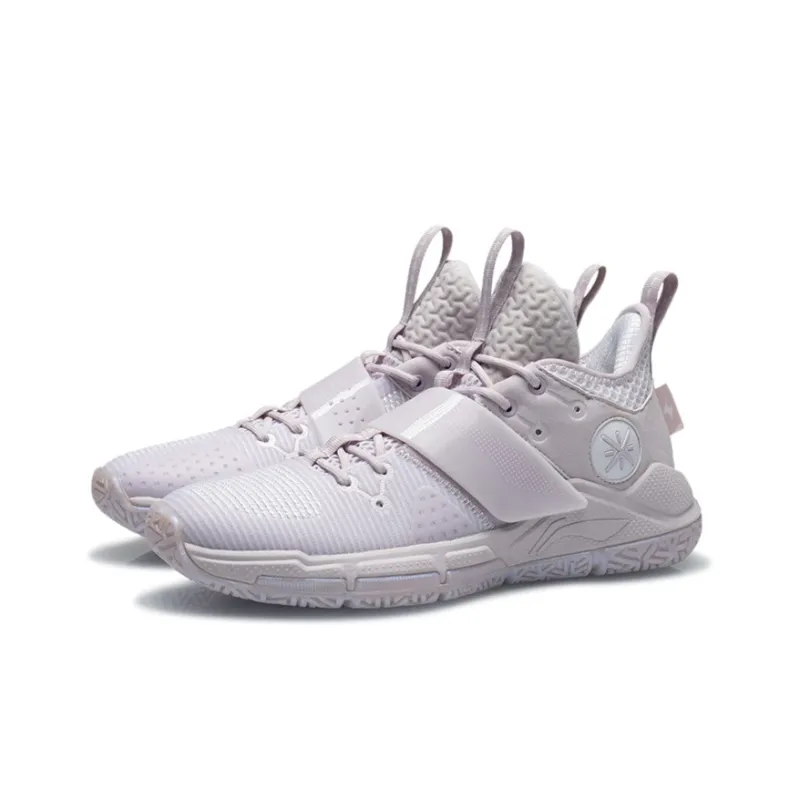 LiNing Wade Block Cushioning Anti Slip And Wear Resistant Low Top Basketball Shoes Pink-2