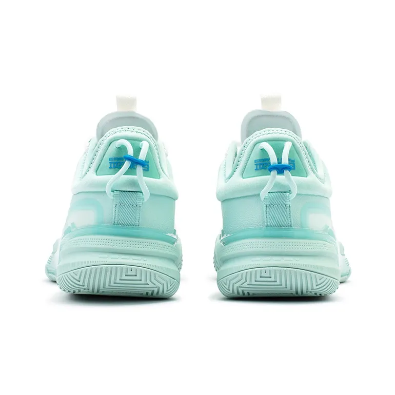 361° DVD1 Basketball Shoes Unisex Low Top White/Cyan-3