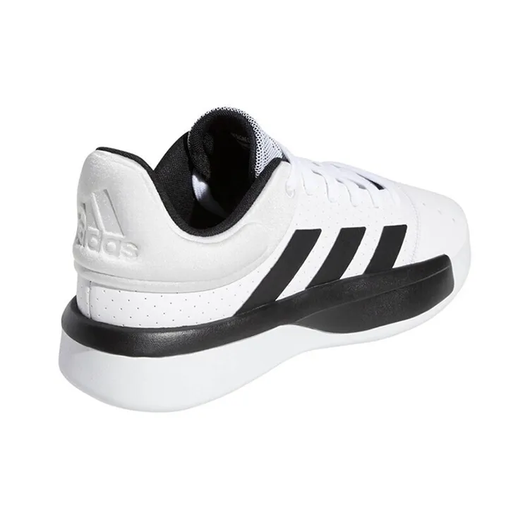 Adidas Pro Adversary Low Anti Slip Wear Resistant Mid Top Basketball Shoes Men's Black White-3