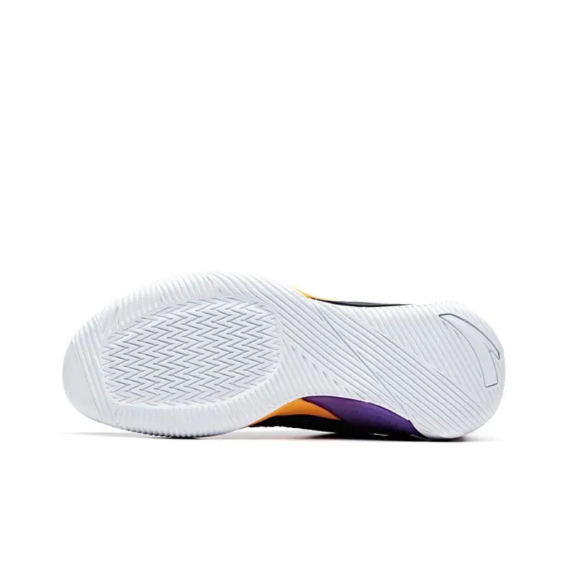 ANTA Basketball Shoes Men Low-Top Black/Yellow/Purple-4