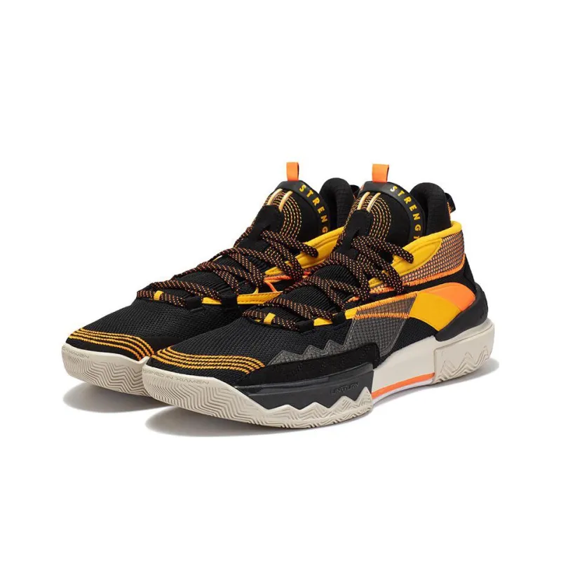361° Burning Battle 2.0 PRM Abrasion Resistant Mid Top Performance Basketball Shoes Men's Black Orange-3