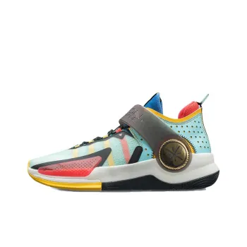 LiNing Wade Fission 7 Cushioning Anti Slip And Wear Resistant Mid Top Basketball Shoes Men's Blue
