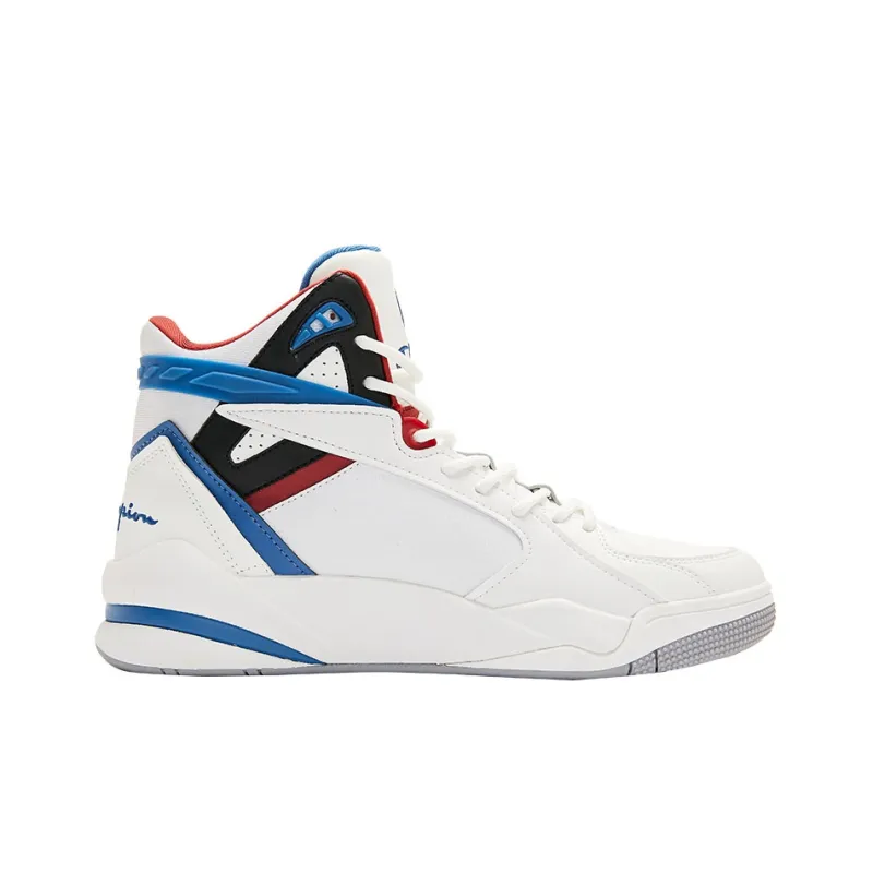 Champion Champ '95Rice High High-Top Basketball Shoes Men's White Blue-1