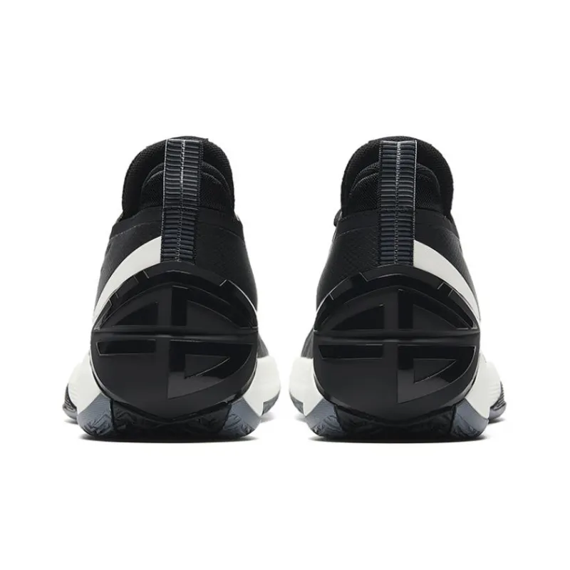 Anta Charge 5 Cushioning Anti Slip And Wear Resistant Low Top Basketball Shoes Men's Black White-3
