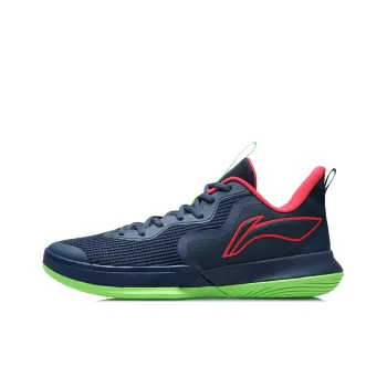 LINING Flash Basketball Shoes Men Low Top Blue/Red/Green