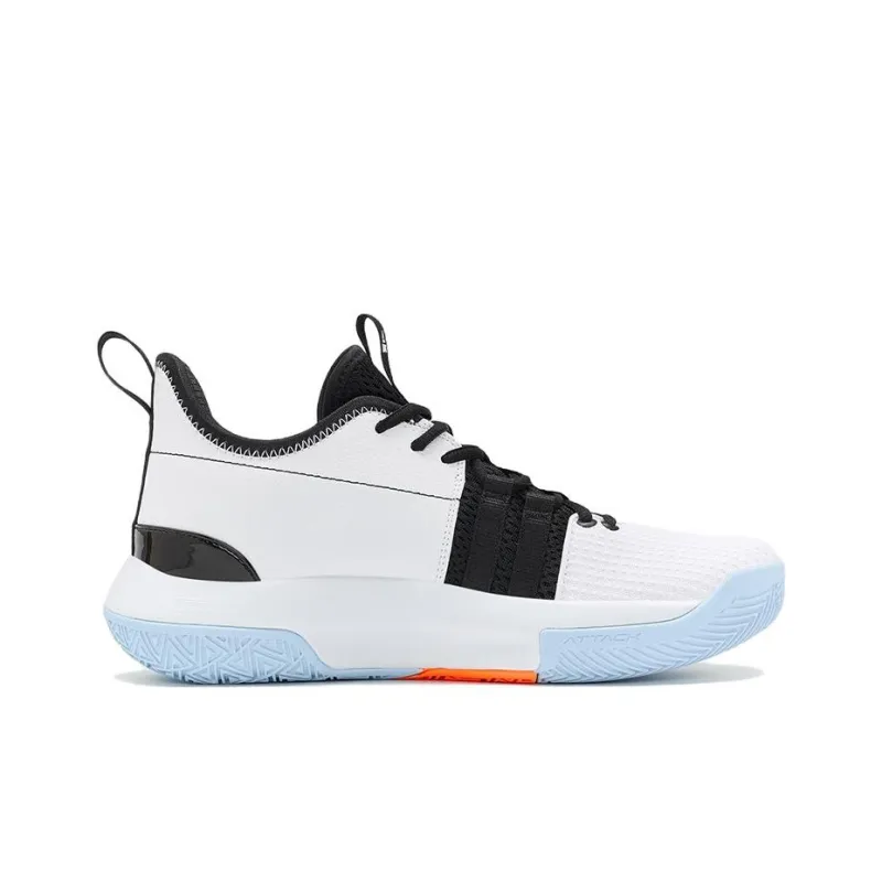PEAK Surprise 1.0 Mid-Top Power Performance Basketball Shoes All White/Black-1
