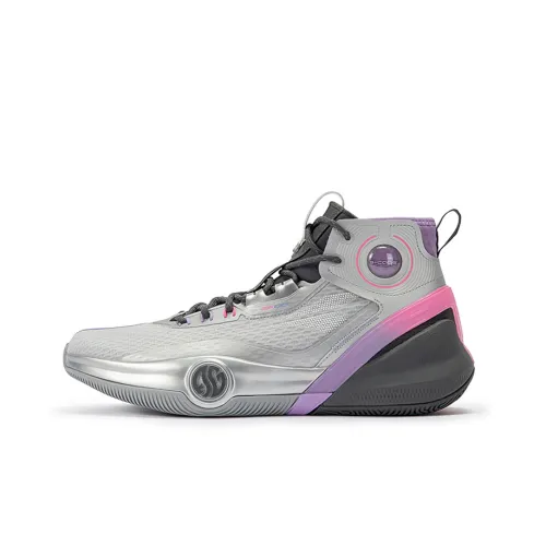 361° AG3 Pro Basketball Shoes Men High-Top Gray/Purple