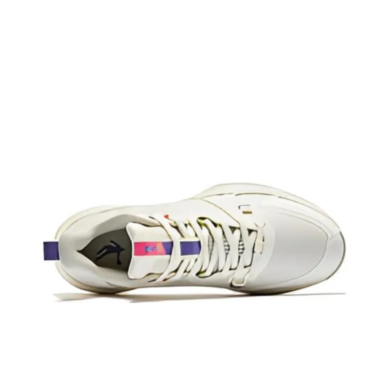 QIAODAN Broken Shadow 4.0 Basketball Shoes Men Low Top Ivory White-3