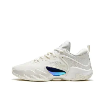 XTEP Against The Sky Generation Cushioning Wear Resistant Rebound Low Top Basketball Shoes Men's White Blue