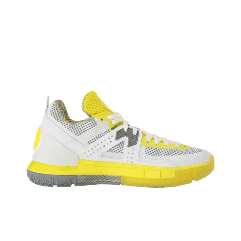LiNing WOW 5 Low Top Basketball Shoes Men's White Yellow-1
