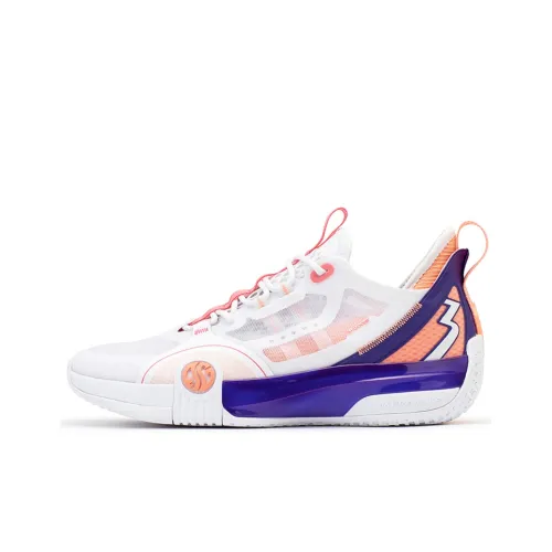 361° Zen 3 Basketball Shoes Men Low-Top 361° White/Tropical Pink