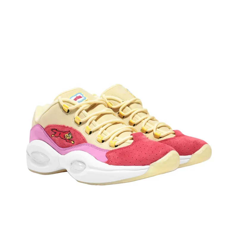 Reebok Question Low Bbc Ice Cream Running Dog Yellow Red-2