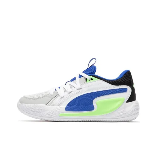 PUMA Court Rider 1.0 Basketball Shoes Men Low-Top White/Blue