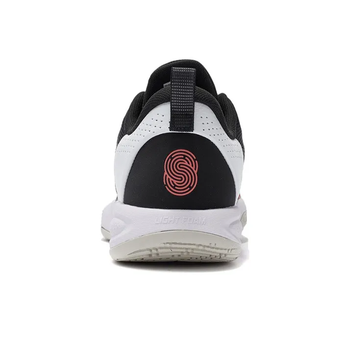 LINING Speed 8 Basketball Shoes Men Low Top Black/Standard White-3
