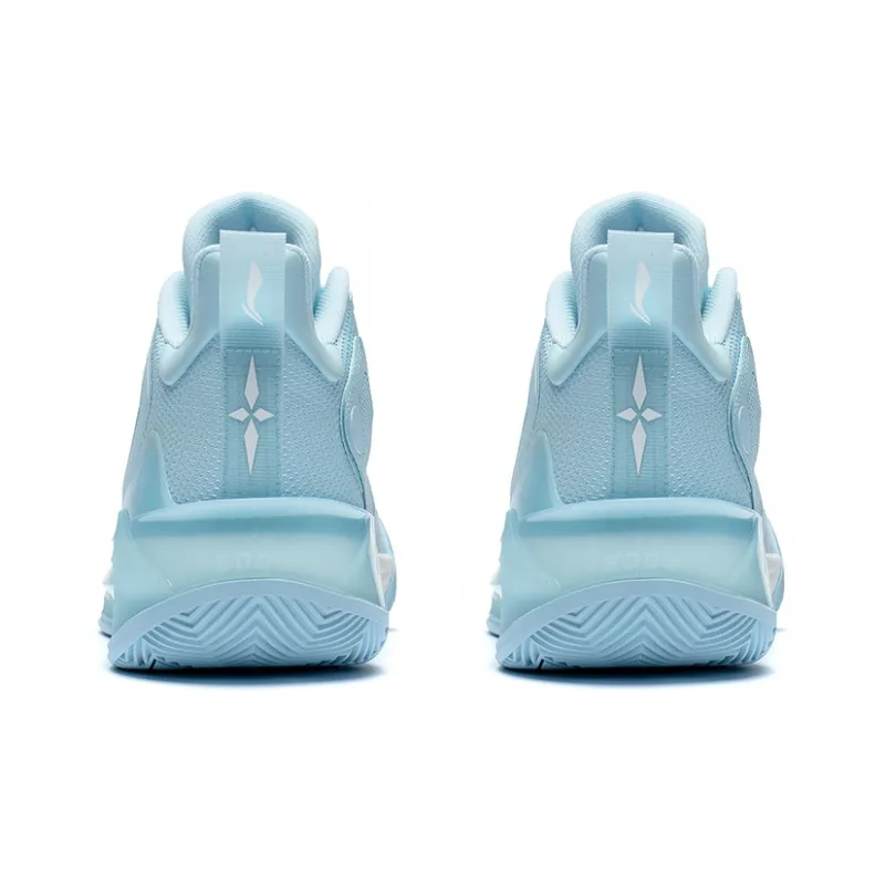 LiNing Liren 3 Lakes Cushioning Anti-Slip And Wear-Resistant Mid-Top Basketball Shoes Light Blue-3