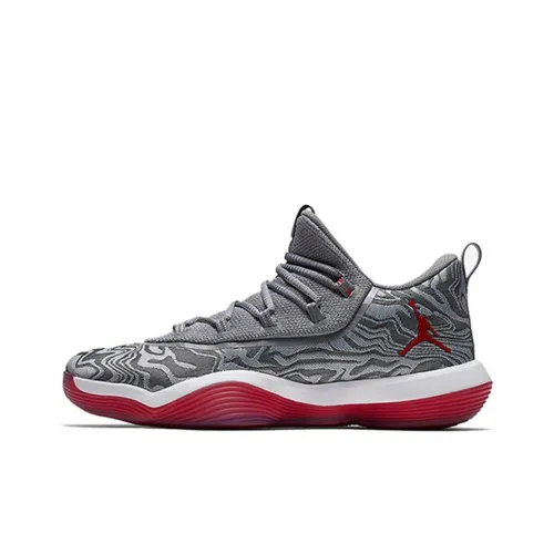 Jordan Super.Fly 2017 Basketball Shoes Men Low-Top Gray/Red