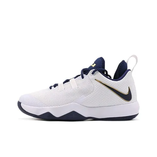 Nike Ambassador 10 Basketball Shoes Men Low-Top White/Gold/Blue