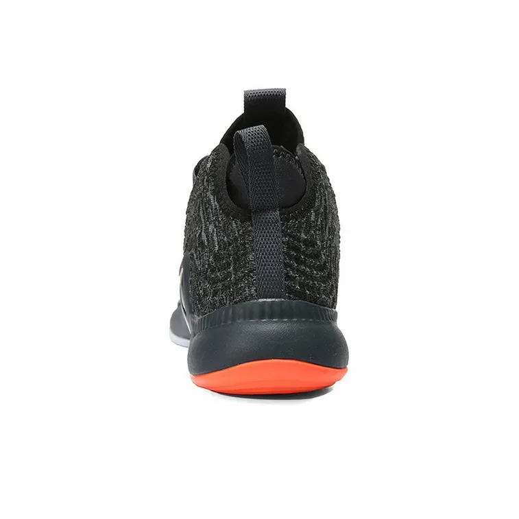 PEAK Mid Top Performance Basketball Shoes Men's Gray Orange-4