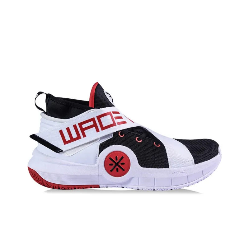 LiNing All City 7 Wade Collection Durable Breathable Mid-Top Basketball Shoes Men's White Black-1