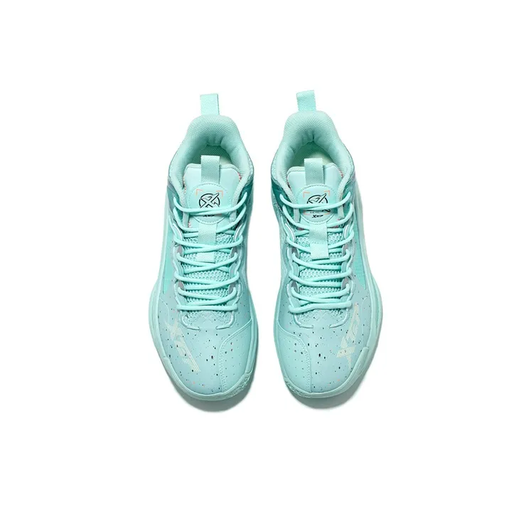 XTEP Raid Cushioning Anti Slip And Wear Resistant Mid Top Basketball Shoes Green-1